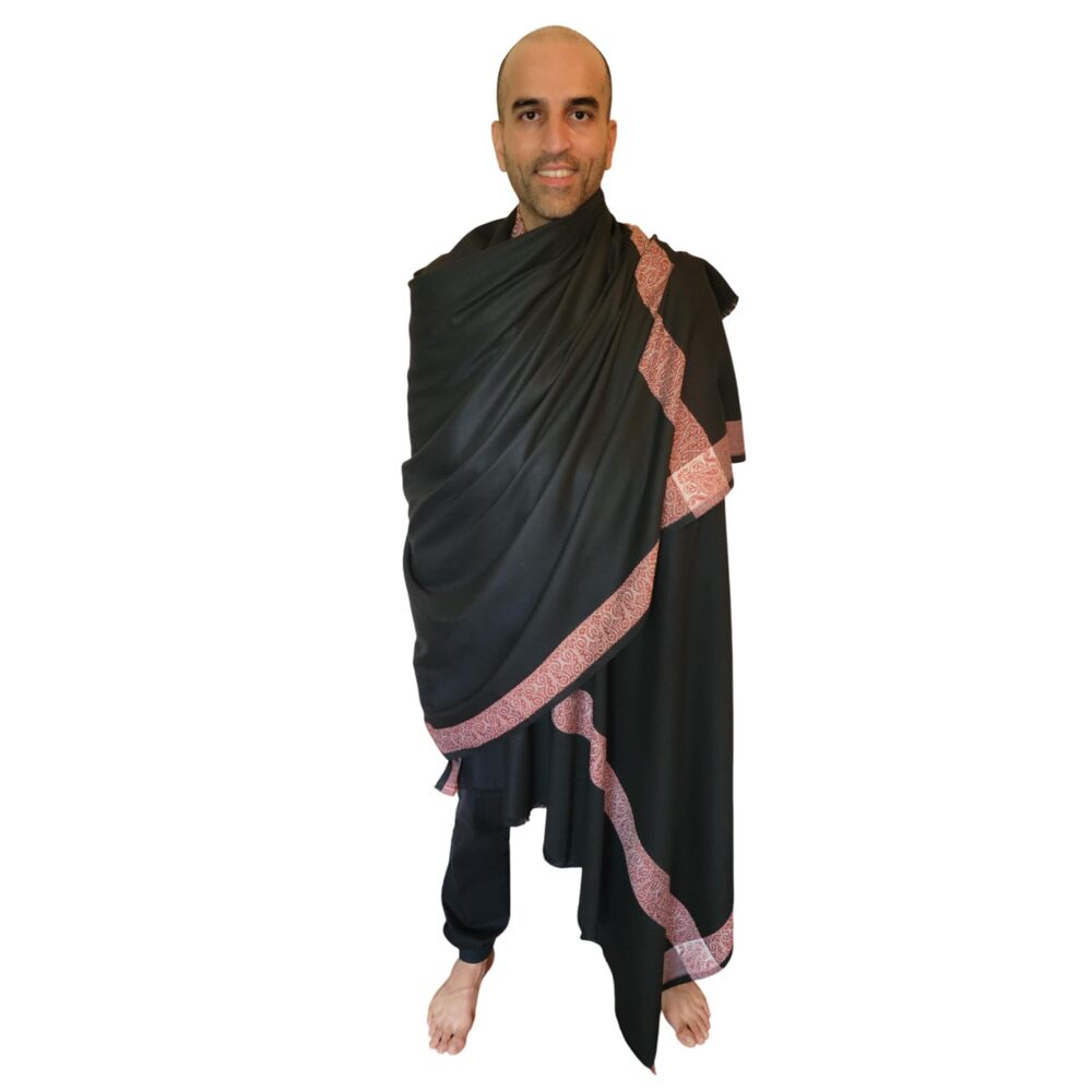 6729 Meditation Shawl Or Blanket, Wool Wrap, Oversize Scarf